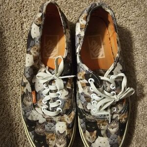Vans Sk8-Lo Cat Print Sneakers women's 10